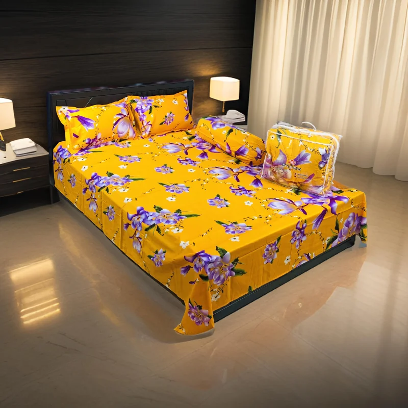 5Pcs Comforter Combo Set (yellow)
