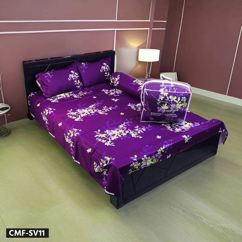 5Pcs Comforter Combo Set (Purple)
