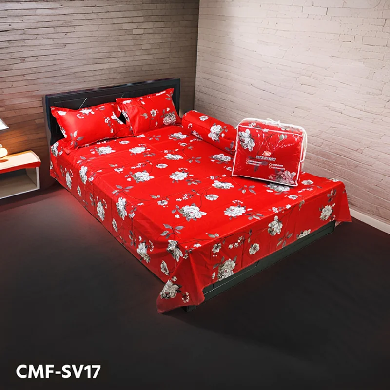 5Pcs Comforter Combo Set (Red Light)
