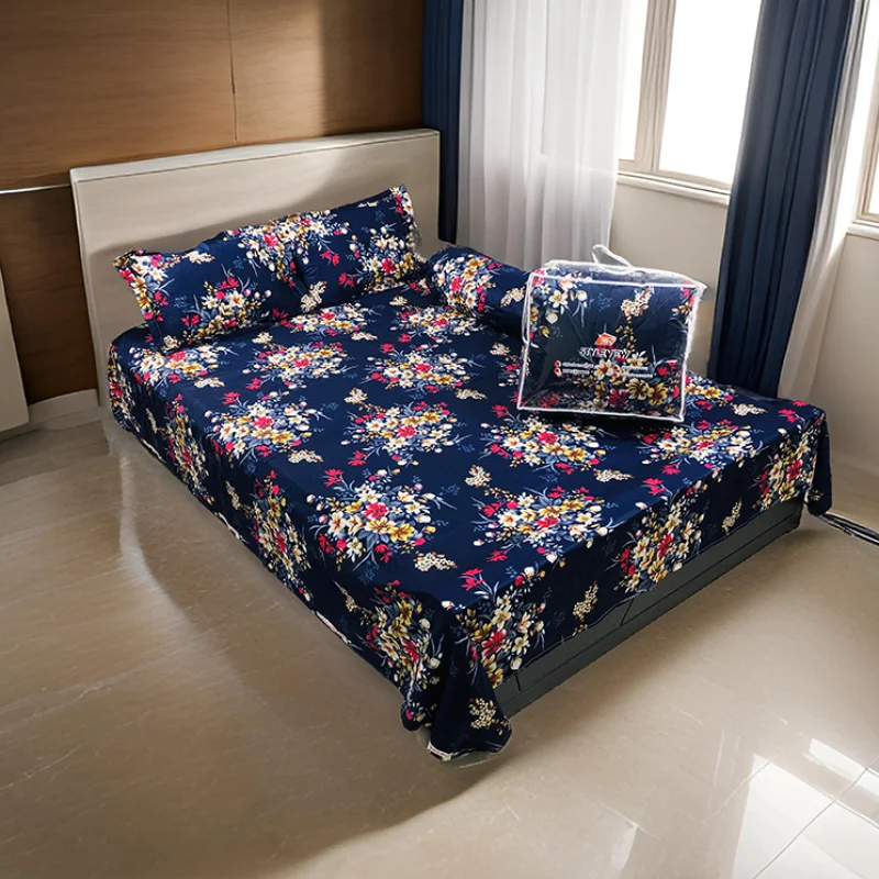 5Pcs Comforter Combo Set (Blue White)