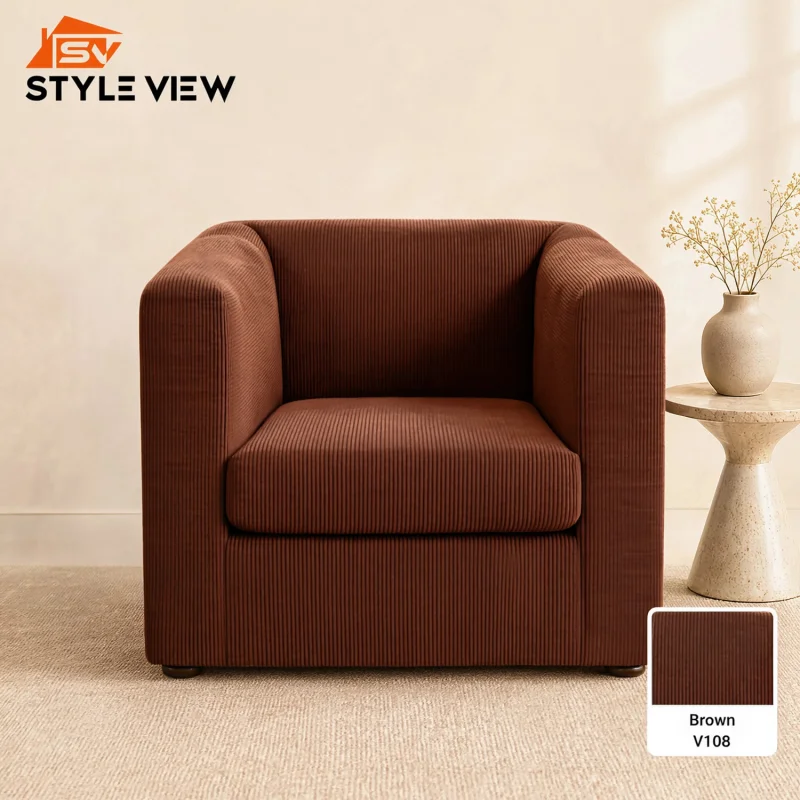 Honey Comb Sofa Cover - Coffee