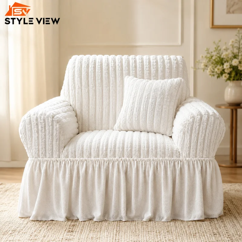 Turkey Stretchable Sofa Cover - White