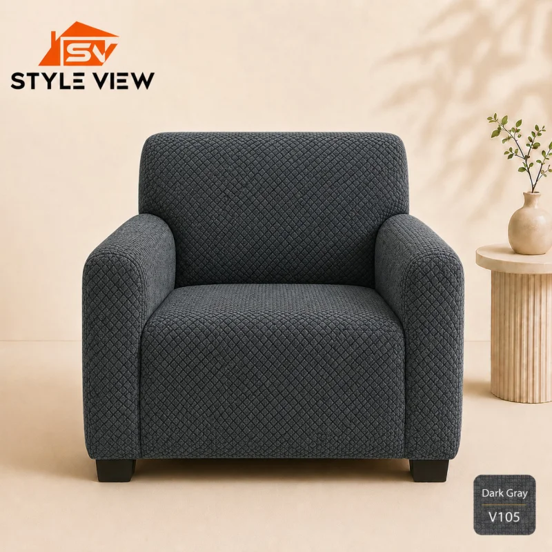 Honey Comb Sofa Cover - Ash Gray
