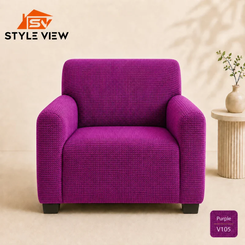 Honey Comb Sofa Cover - Purple
